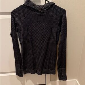 Lululemon Black Textured Long Sleeve Hoodie